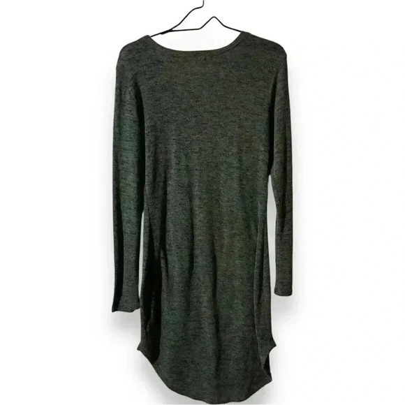 Ultra Flirt Size Large Green Lightweight Long Sleeve Simple Midi Sweater Dress - Picture 9 of 15